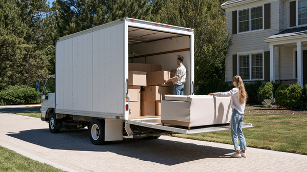 Bakwagen huren voor het inladen van meubels tijdens een verhuizing