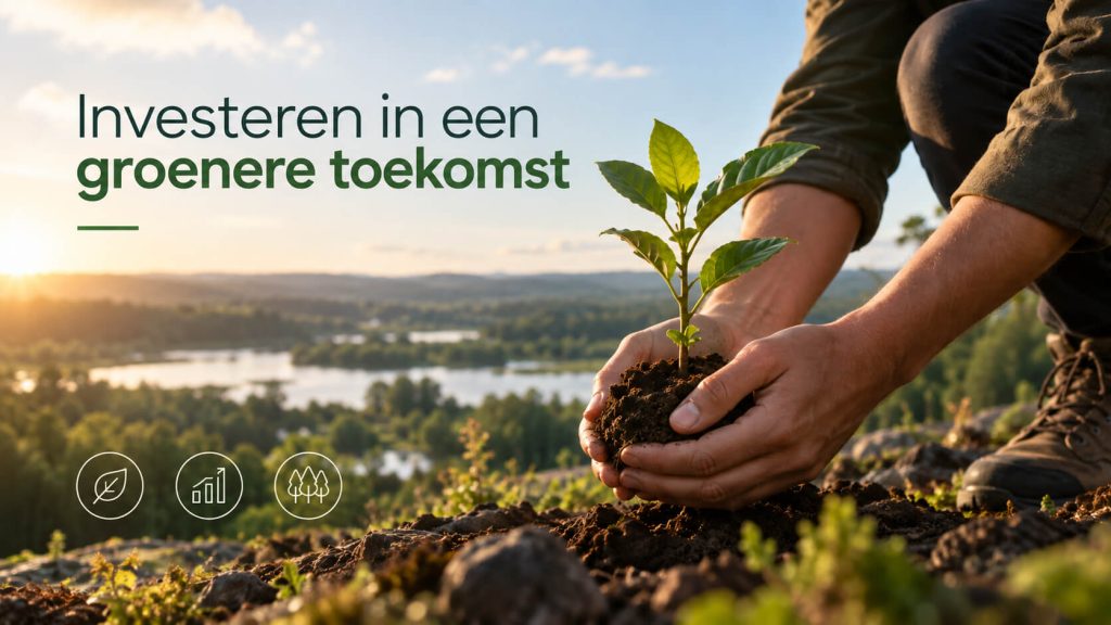 Jonge plant wordt geplant als symbool voor investeren in een groenere toekomst