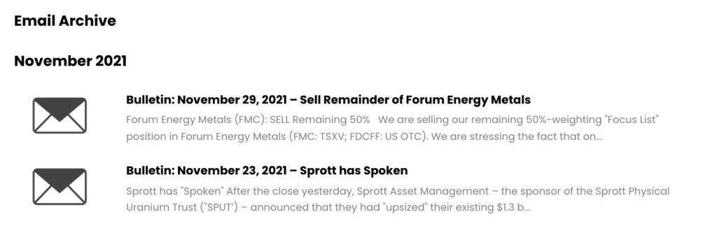 uranium insider pro bulletin updates