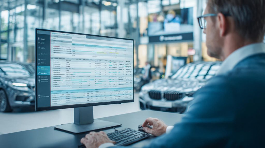 Overzicht van wagenparkkosten en voertuiggegevens in een digitaal beheersysteem.
